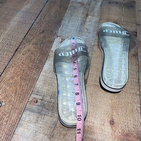Juicy Couture In Love Black Smoke Clear Transparent Slides Sandals RARE - Picture 12 of 12